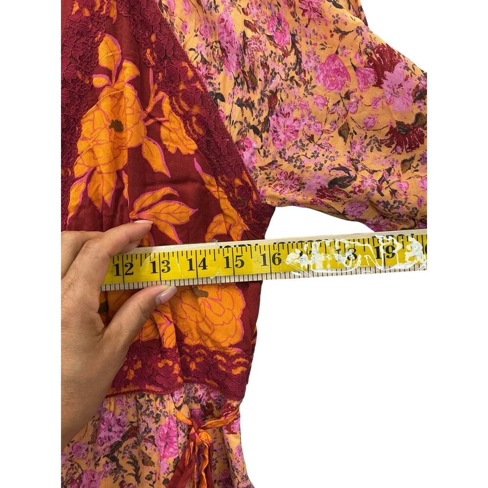 Free People Mexicali Rose Maxi Dress Boho Size Medium Multicolored - Picture 10 of 13